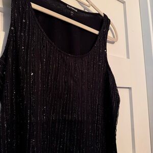 Sparkly black sleeveless Express top